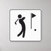 Golfcursus Pictogram Canvas Afdruk (Voorkant)
