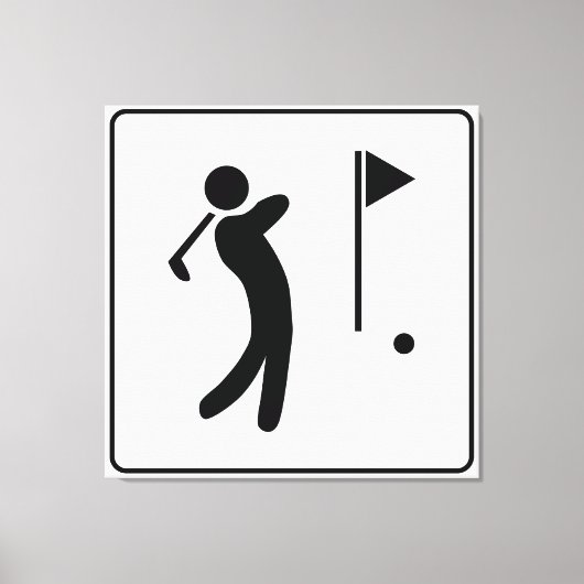 Golfcursus Pictogram Canvas Afdruk (Voorkant)