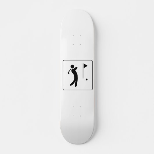 Golfcursus Pictogram Persoonlijk Skateboard (Voorkant)