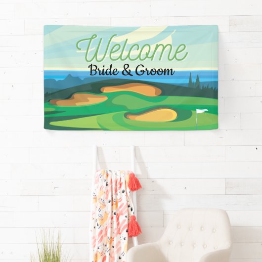 Golfcursus Welkom bruiloft Spandoek (Insitu)