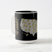 Golfcursussen van de Amerikaanse kaart Mok (Voorkant links)