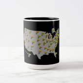 Golfcursussen van de Amerikaanse kaart Mok (Center)