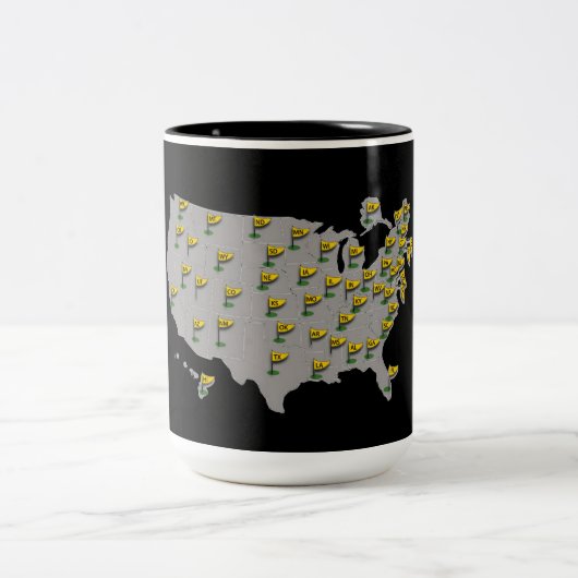 Golfcursussen van de Amerikaanse kaart Mok (Center)