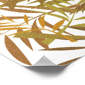 Golfd, Bronze and Brown Willow Leaves Poster (Hoek)