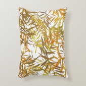 Golfd, bronzen en bruine wilgenbladeren accent kussen (Voorkant(Verticaal))