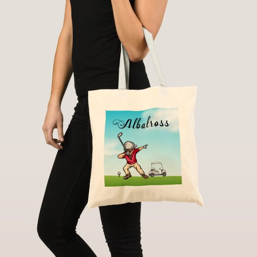 Golfdabbing op golfbaan ALBATROSS Tote Bag (Voorkant (product))