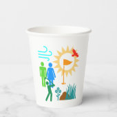 Golfdag Papieren Bekers (Achterkant)