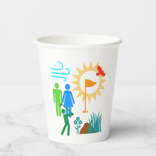 Golfdag Papieren Bekers (Achterkant)