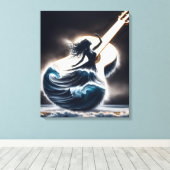 Golfdanser op gitaar canvas afdruk (Insitu (Houten vloer))