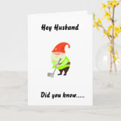 GOLFDE HUMOR VOOR "HUSBAND" OP UW GROTE KAART (Gele Bloem)