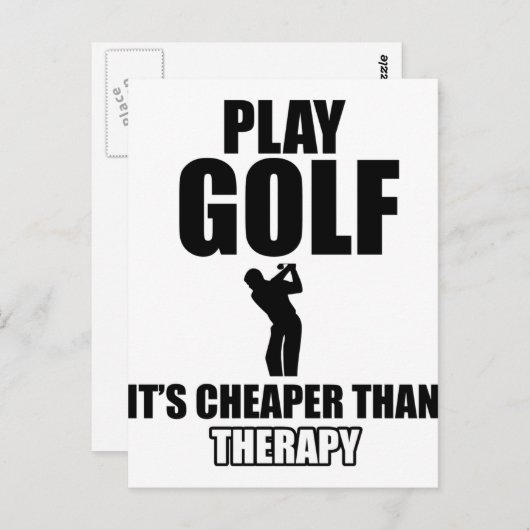 Golfdesign Briefkaart (Voorkant / Achterkant)