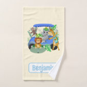 Golfdieren Oerwoud Baby personaliseren Bad Handdoek (Handdoek)