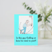 Golfdilema Briefkaart (Staand voorkant)