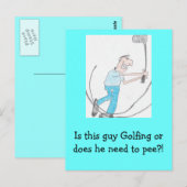 Golfdilema Briefkaart (Voorkant / Achterkant)