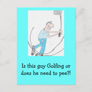 Golfdilema Briefkaart