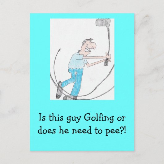 Golfdilema Briefkaart (Voorkant)