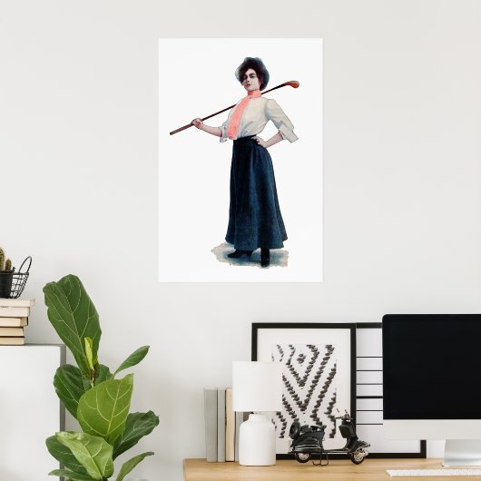  Golfdruk 1902 Poster (Thuiskantoor)