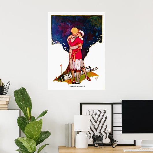  Golfdruk 1924 Poster (Thuiskantoor)