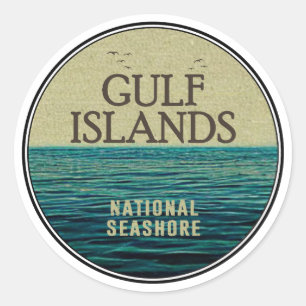 Golfeilanden National Seashore Ocean Birds Ronde Sticker