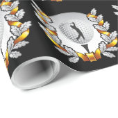 Golfembleem, verpakkingspapier. cadeaupapier (Rol Hoek)