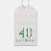 Golfen 40e verjaardag LET'S BOGEY Golf Ball Fun Cadeaulabel (Voorkant)