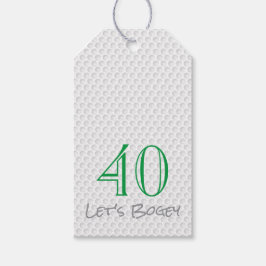Golfen 40e verjaardag LET'S BOGEY Golf Ball Fun Cadeaulabel