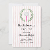 Golfen Bachelorette Par-T-shirt Kaart (Voorkant)