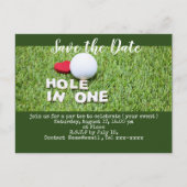 Golfen bewaar de datum met golfbal en t - shirts briefkaart (Voorkant)