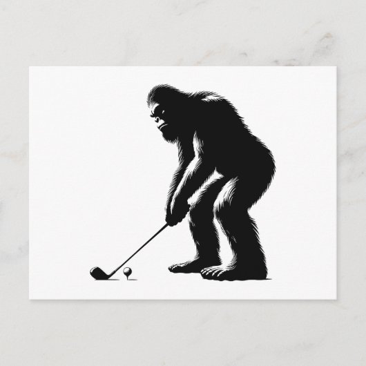 Golfen Bigfoot Feestdagenkaart (Voorkant)