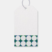 Golfen Blauw Groen Wit Moderne Golfballen Cadeaulabel (Achterkant)