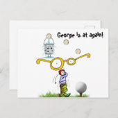 Golfen Briefkaart (Voorkant / Achterkant)