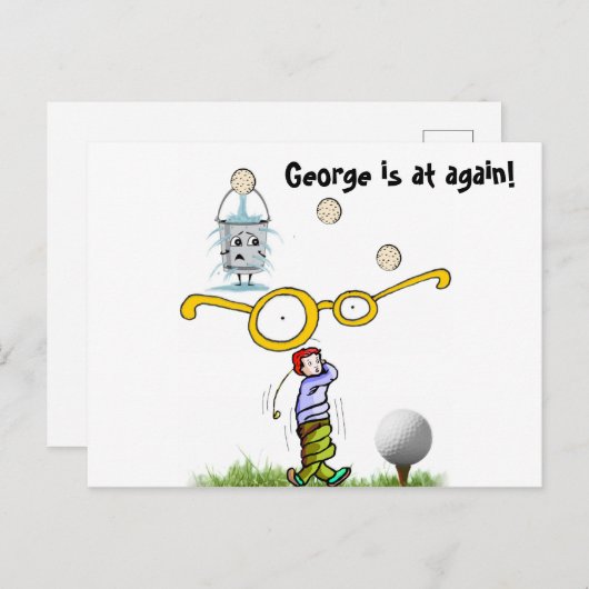 Golfen Briefkaart (Voorkant / Achterkant)