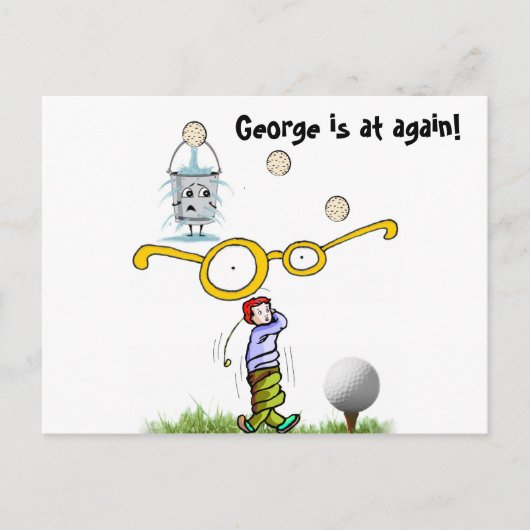 Golfen Briefkaart (Voorkant)