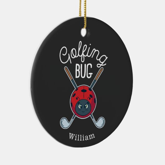 Golfen Bug Sports Gag Novelty Golf Keramisch Ornament (Rechts)