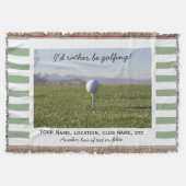 Golfen Custom Golf Foto Groen Gestreept Deken (Voorkant)