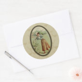  golfen dame kunst ronde sticker (Envelop)