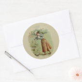  golfen dame kunst ronde sticker (Envelop)