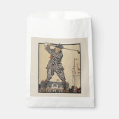 Golfen door de tijd: Man Swinging Golf Club Bedankzakje (Voorkant)