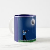 "GOLFEN DOOR MOONLIGHT" Funny Golfer's Mok (Voorkant links)