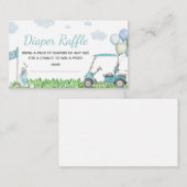 Golfen Een beetje Putter Baby shower Luier Raffle Informatiekaartje (Voorkant / Achterkant)
