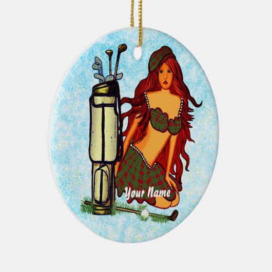 Golfen Fairy golf Keramisch Ornament (Rechts)