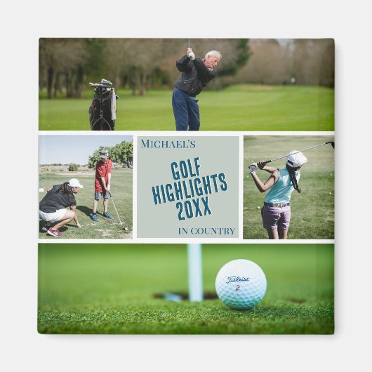 Golfen Fotomagneet golfer golfcadeau Magneet (Voorkant)
