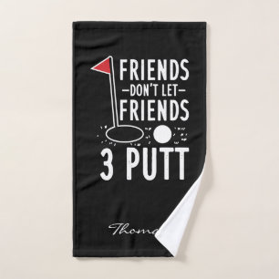Golfen Gag Laat Vrienden 3 niet op maat zetten Handdoek