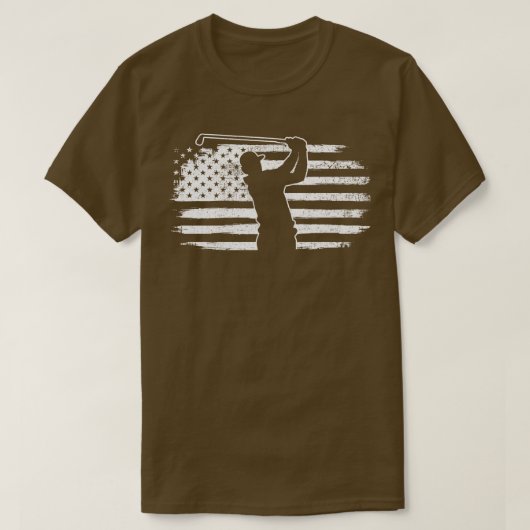 Golfen Golf Amerikaanse vlag T-shirt (Design voorkant)