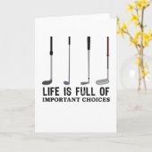 Golfen Golfer Cadeau Belangrijke Keuzes Kaart (Gele Bloem)