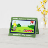 Golfen Grandad 75e verjaardag Groet Kaart (Gele Bloem)