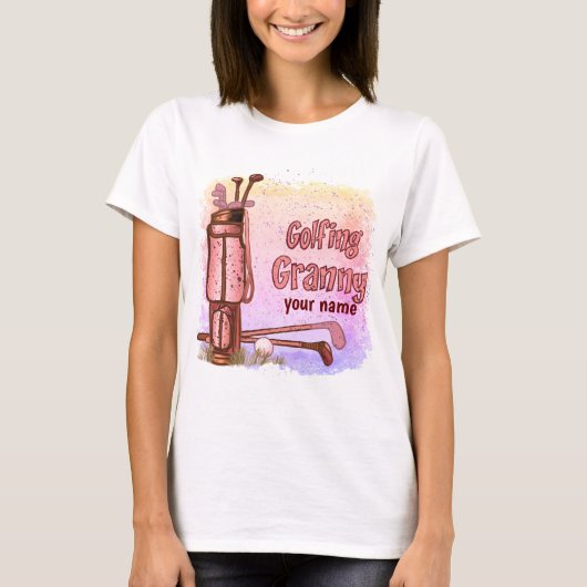 Golfen Granny golf T-shirt (Voorkant)