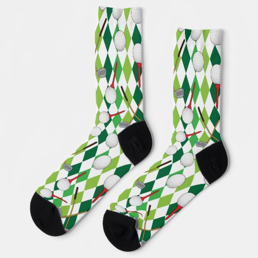 Golfen Green Argyle Diamonds Patroon Sokken (Links)