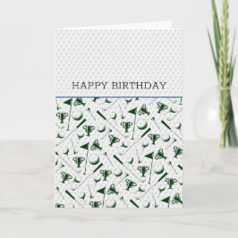 Golfen Happy Birthday Eigen bericht toevoegen Feestdagen Kaart