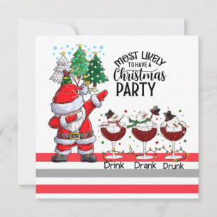 Golfen Hoogstwaarschijnlijk hebben Kerstmis Party  Feestdagenkaart